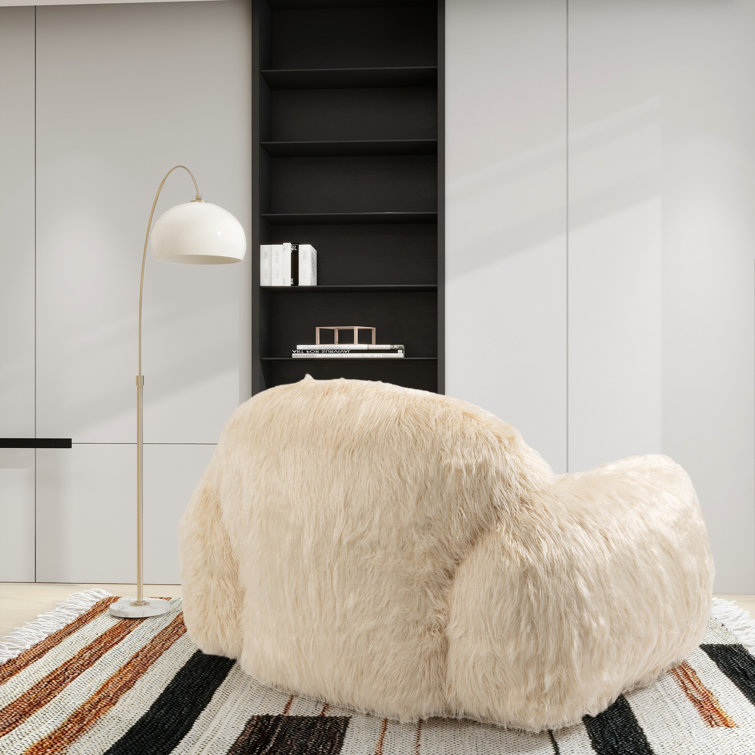 Trule Large Faux Fur Bean Bag Chair Wayfair Canada